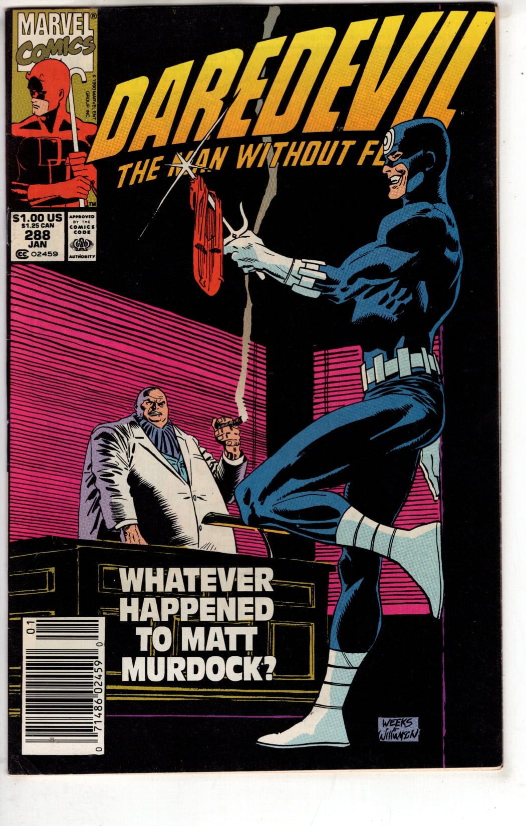 Marvel Comics Daredevil #288 [FINE]