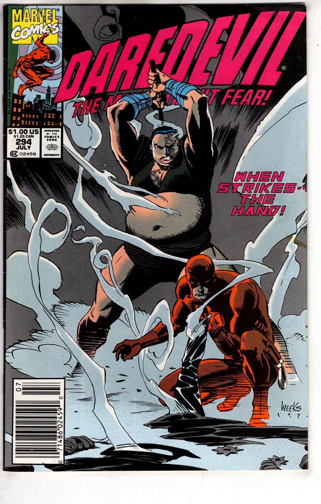 Marvel Comics Daredevil #294 (Newsstand) [FINE]