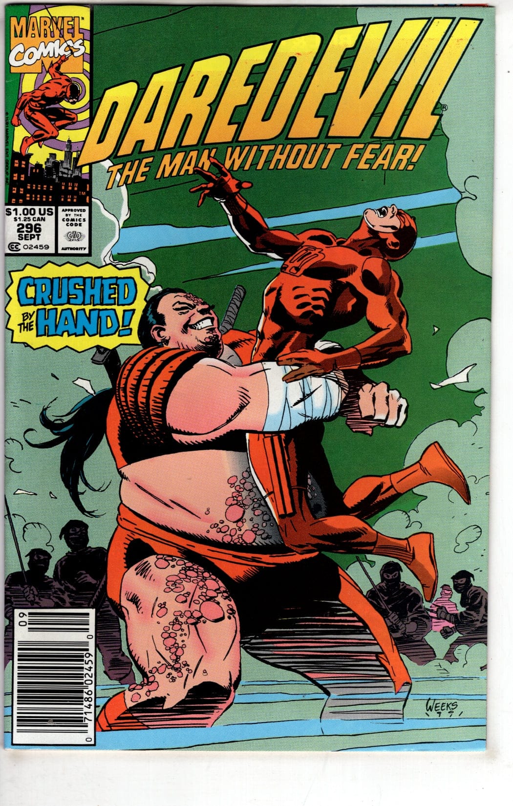 Marvel Comics Daredevil #296 (Newsstand) [FINE]