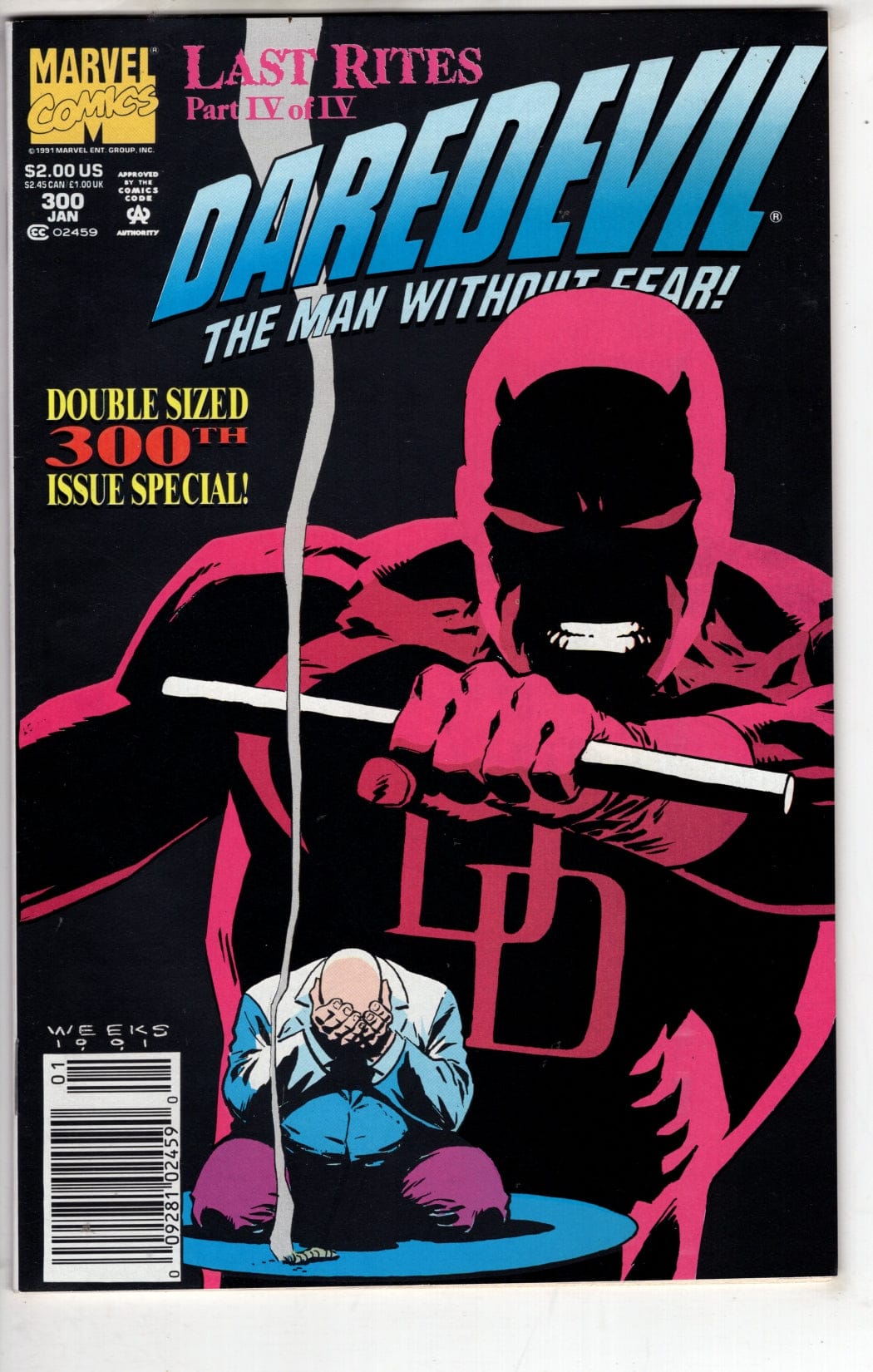 Marvel Comics Daredevil #300 (Newsstand) [FINE]