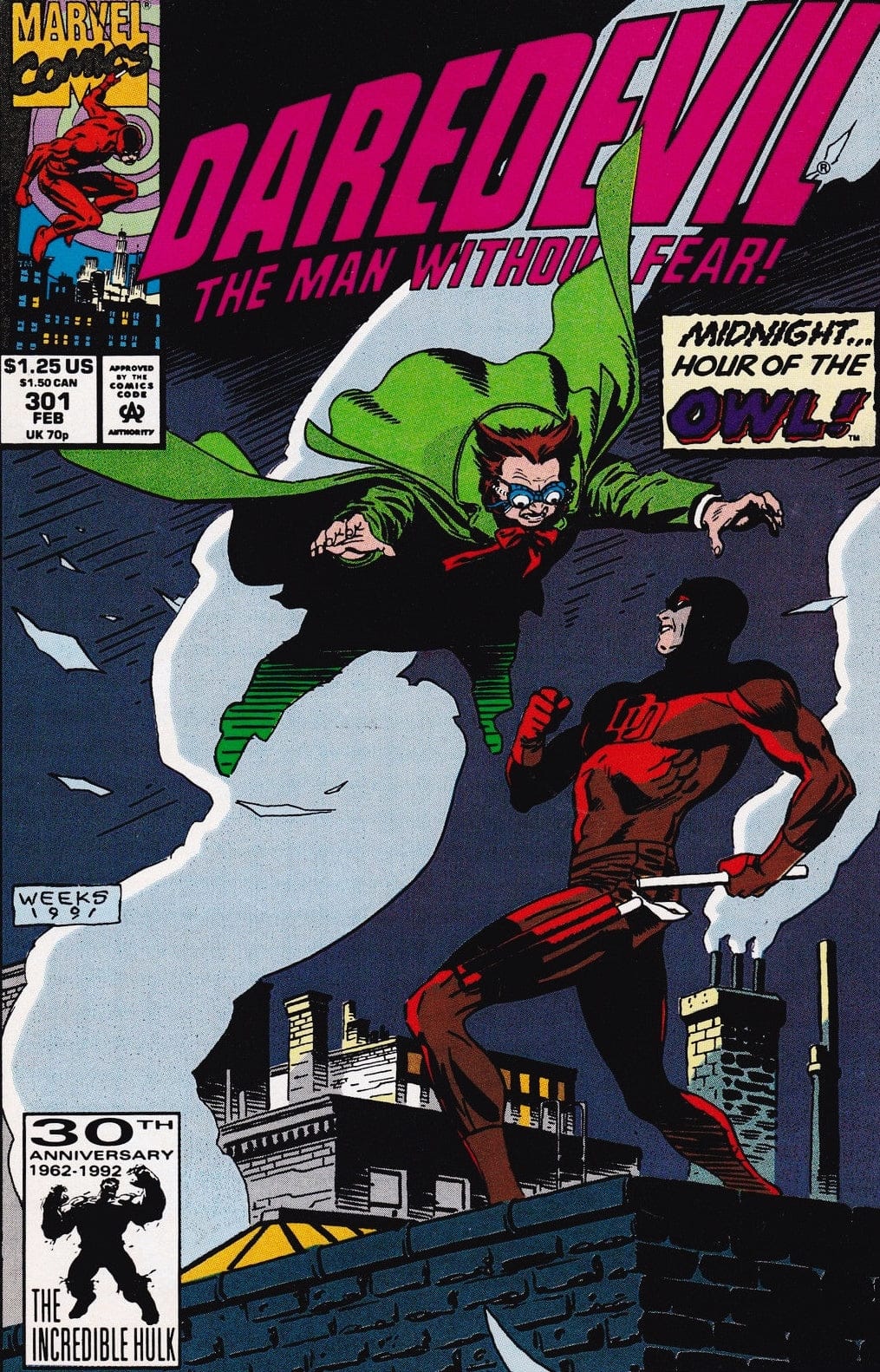 Marvel Comics Daredevil #301 [FINE]