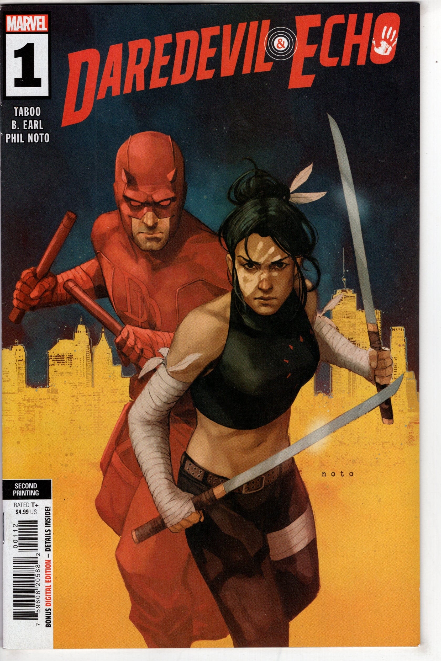 Marvel Comics Daredevil & Echo 1 Phil Noto 2nd Print Variant
