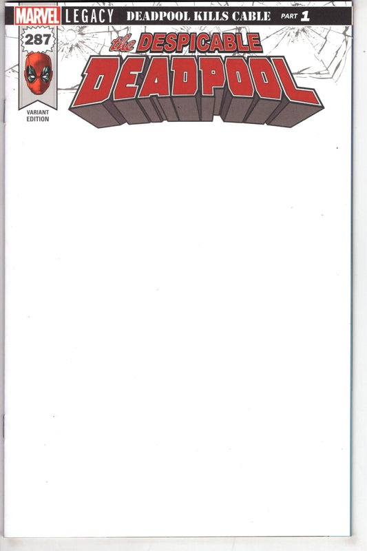 MARVEL COMICS DESPICABLE DEADPOOL #287 BLANK VAR LEG