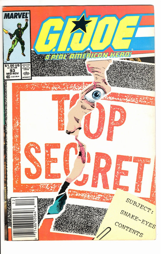 Marvel Comics G.I. Joe: A Real American Hero #93 [GOOD]