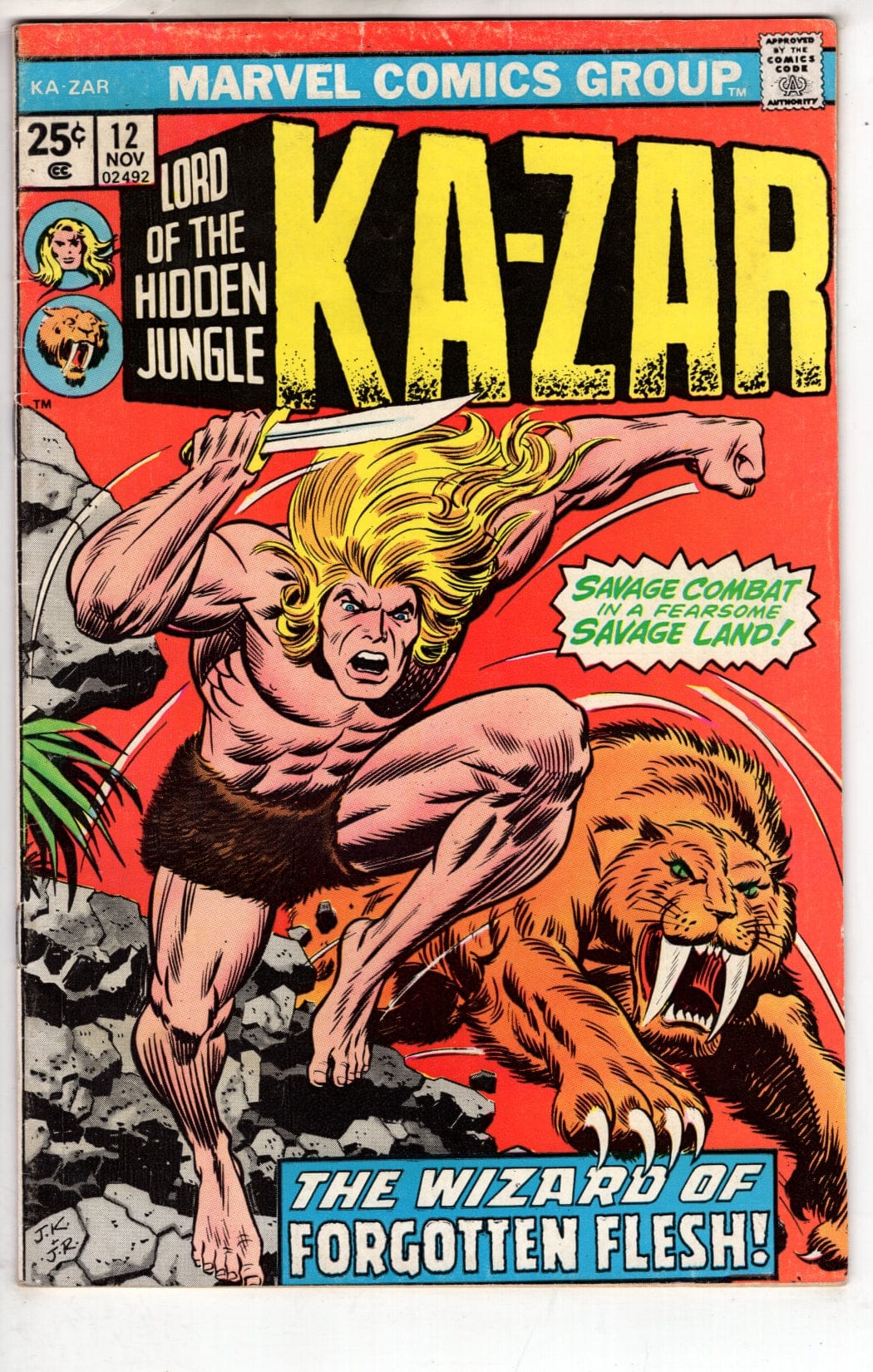 Marvel Comics Ka-Zar #12 [VG]