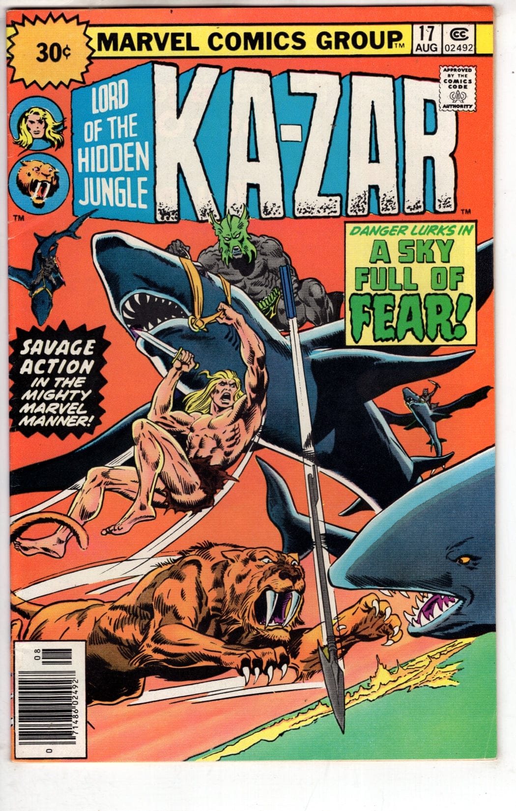 Marvel Comics Ka-Zar #17 30 CENT [VG/FN]