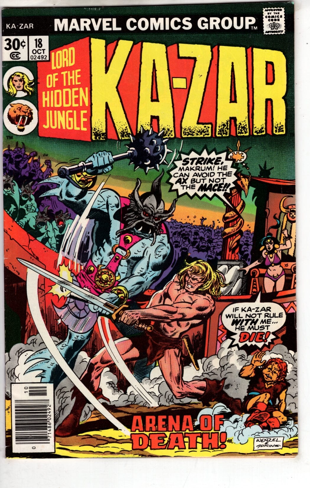 Marvel Comics Ka-Zar #18 [FN]