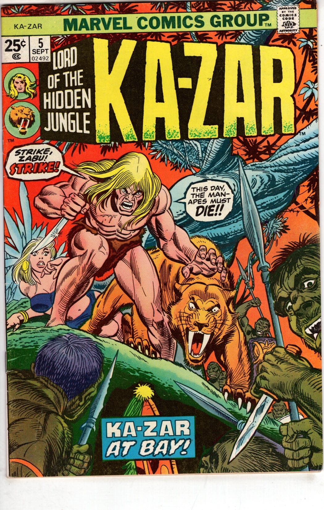 Marvel Comics Ka-Zar #5 [VG/FN]