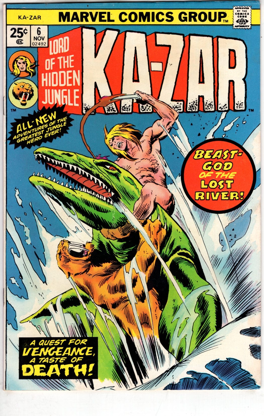 Marvel Comics Ka-Zar #6 [VG/FN]
