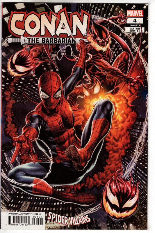 MARVEL COMICS MARVEL COMICS CONAN THE BARBARIAN #4 BROOKS SPIDER-MAN VI LLAINS VAR  (2019)
