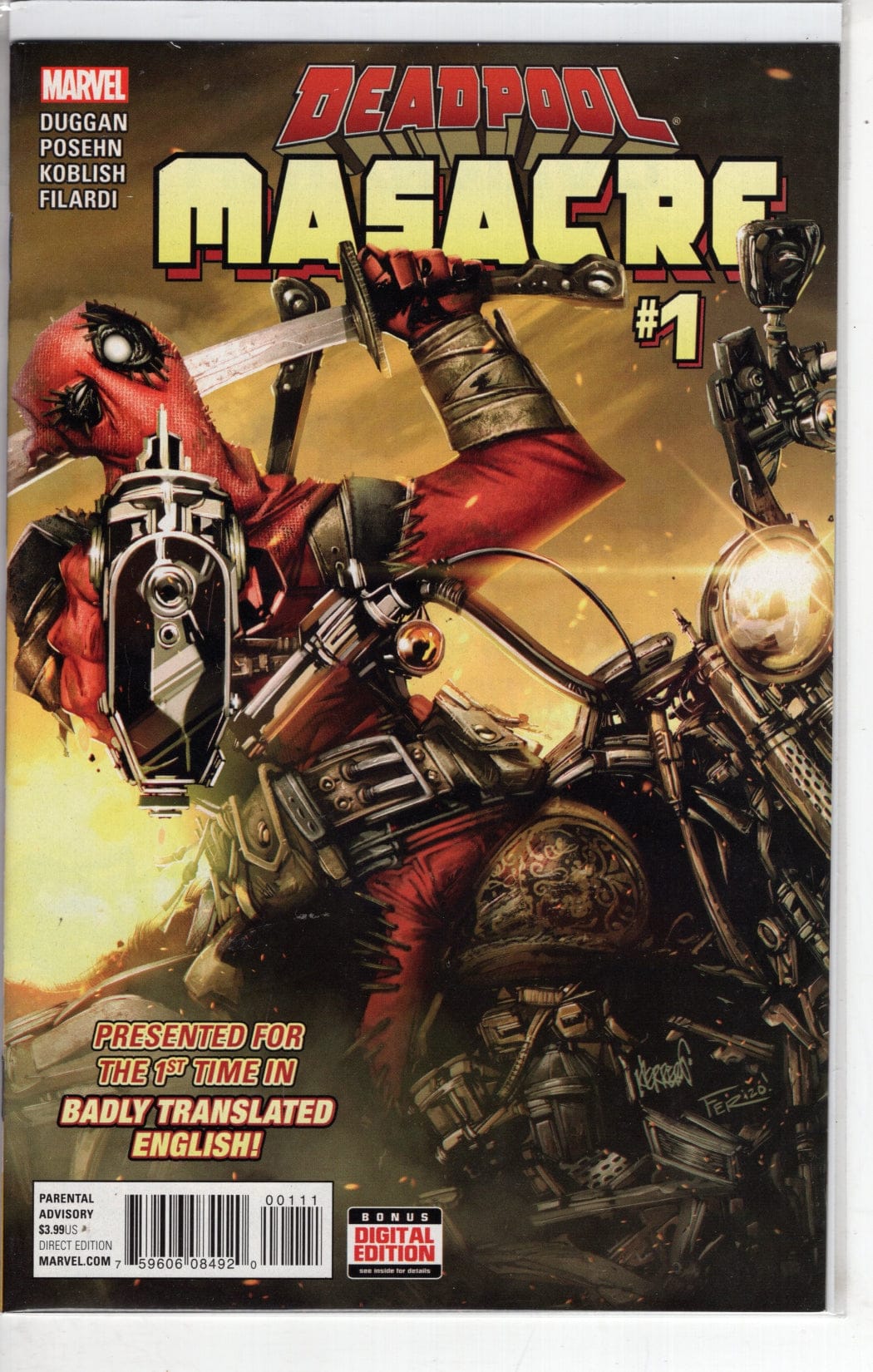 MARVEL COMICS Marvel DEADPOOL MASACRE #1 [VF/NM]