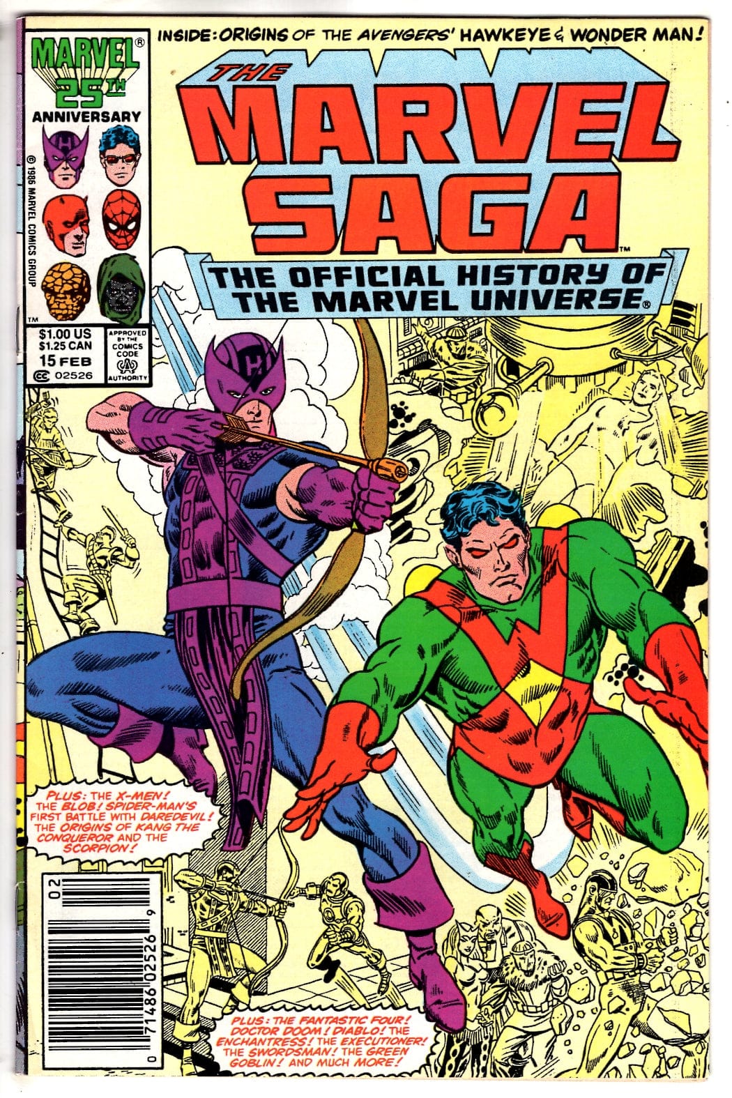Marvel Comics The Marvel Saga The Official History of the Marvel Universe #15 (Newsstand) [FN/VF]