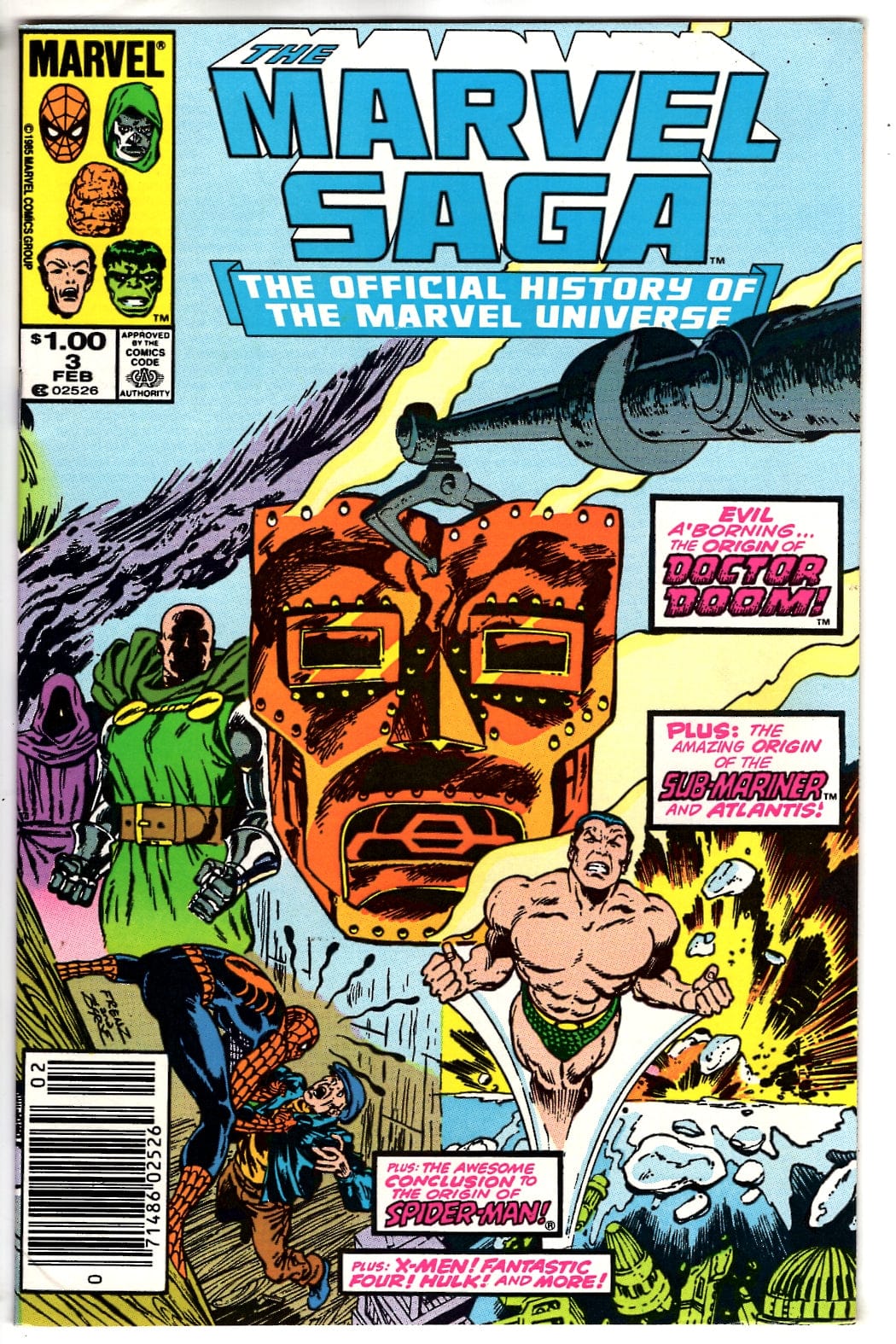 Marvel Comics The Marvel Saga The Official History of the Marvel Universe #3 (Newsstand) [FN/VF]