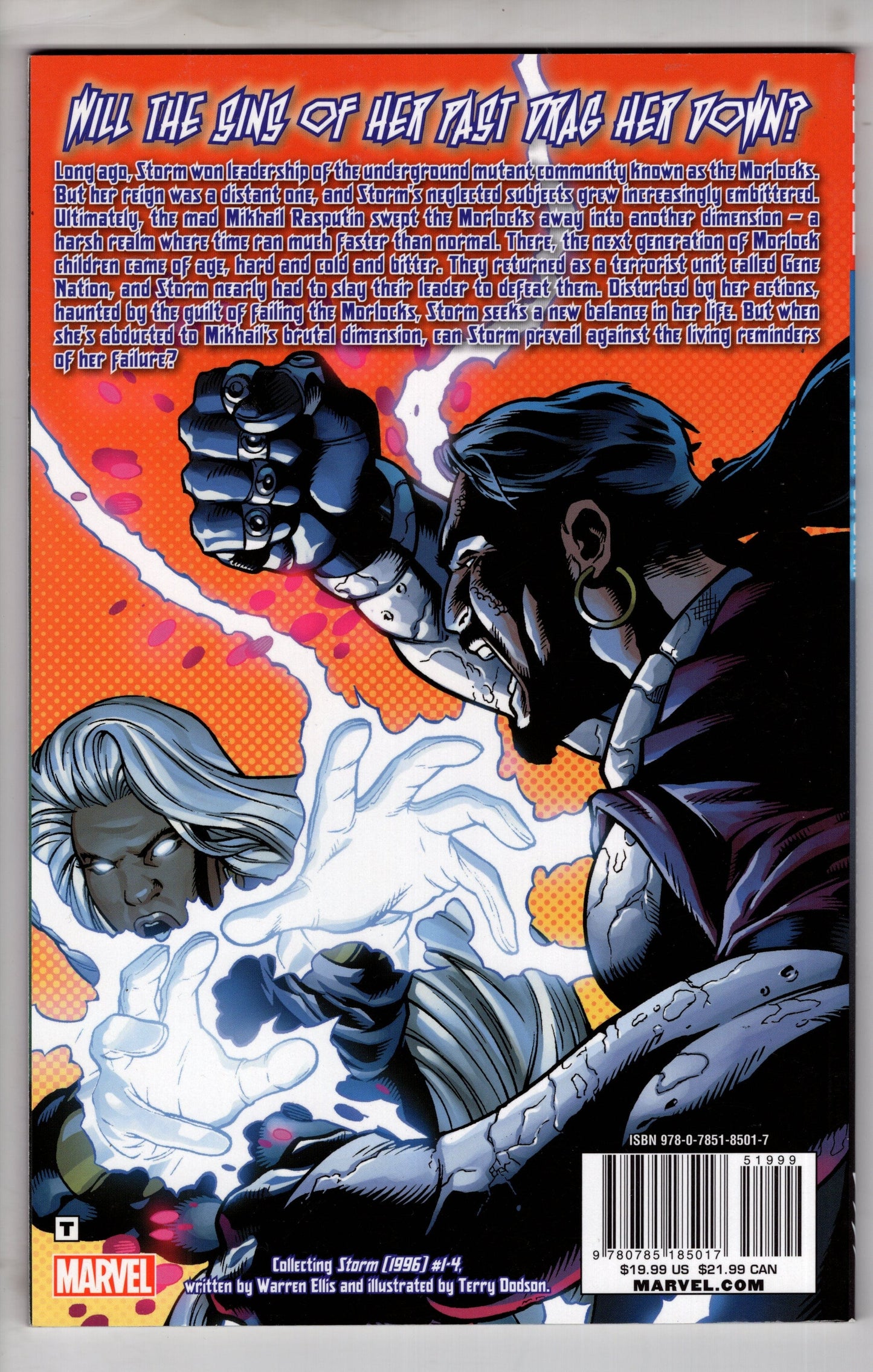 MARVEL COMICS TRADE X-Men Storm By Warren Ellis And Terry Dodson TPB