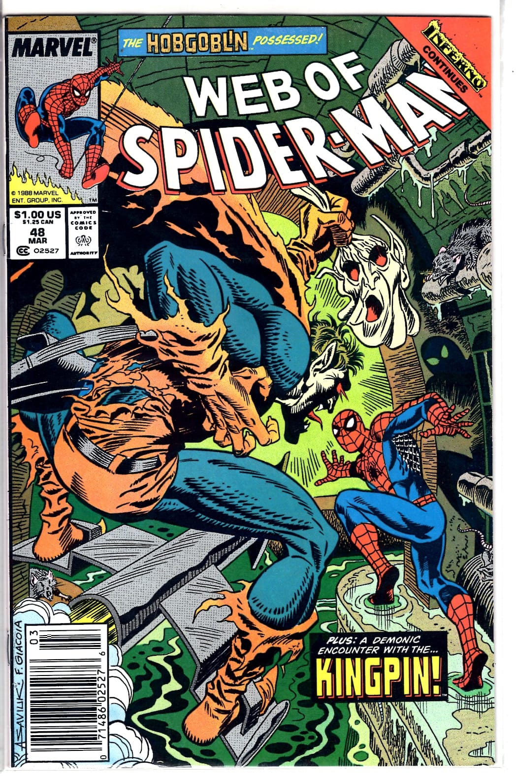 Marvel Comics Web of Spider-Man #48 [FN]