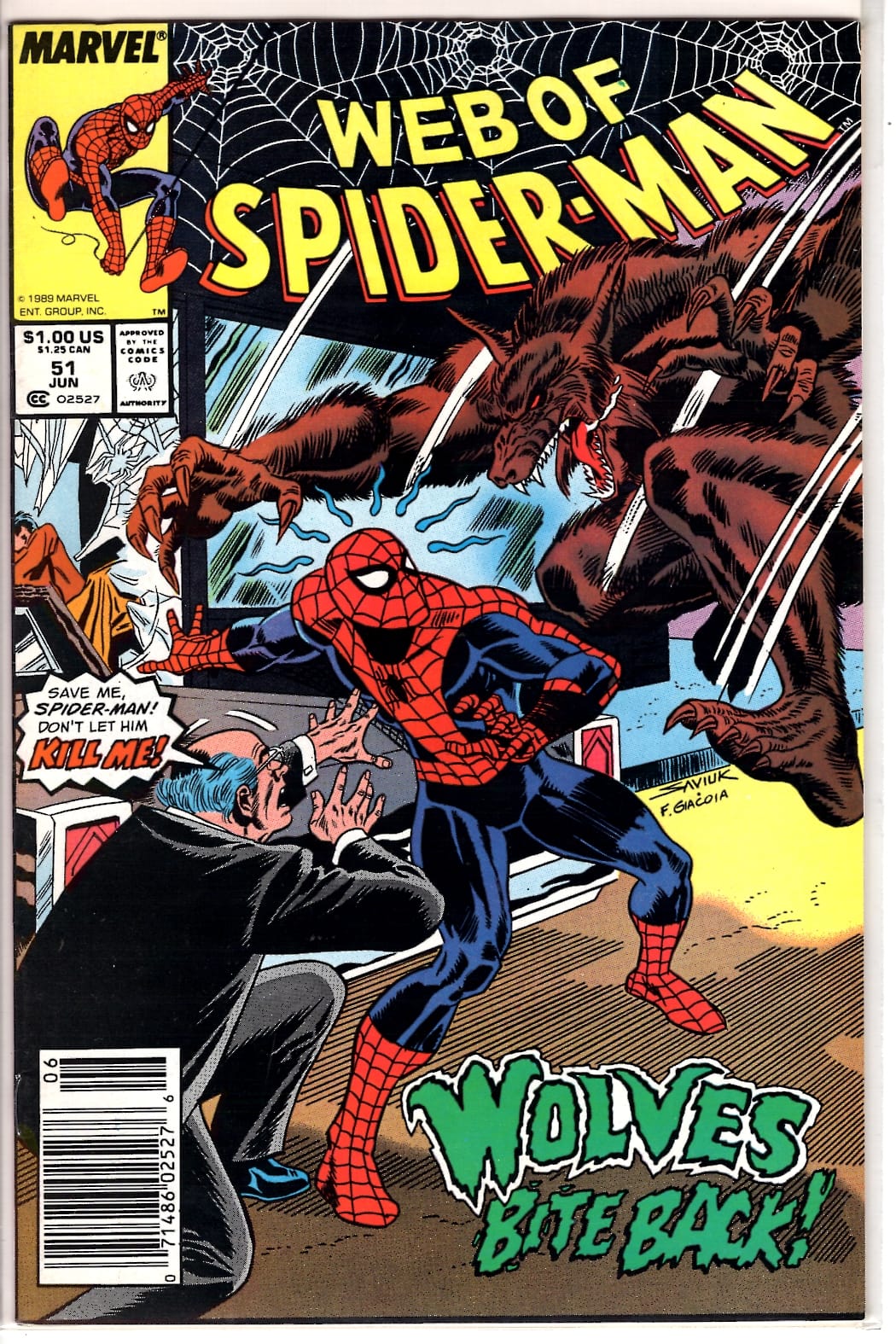 Marvel Comics Web of Spider-Man #51 [FN]