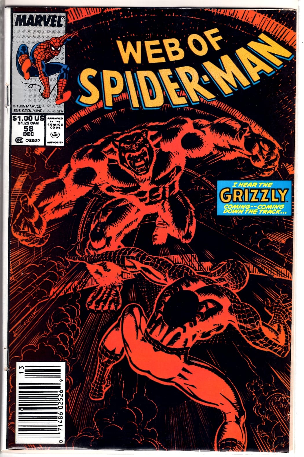Marvel Comics Web of Spider-Man #58 [VG]