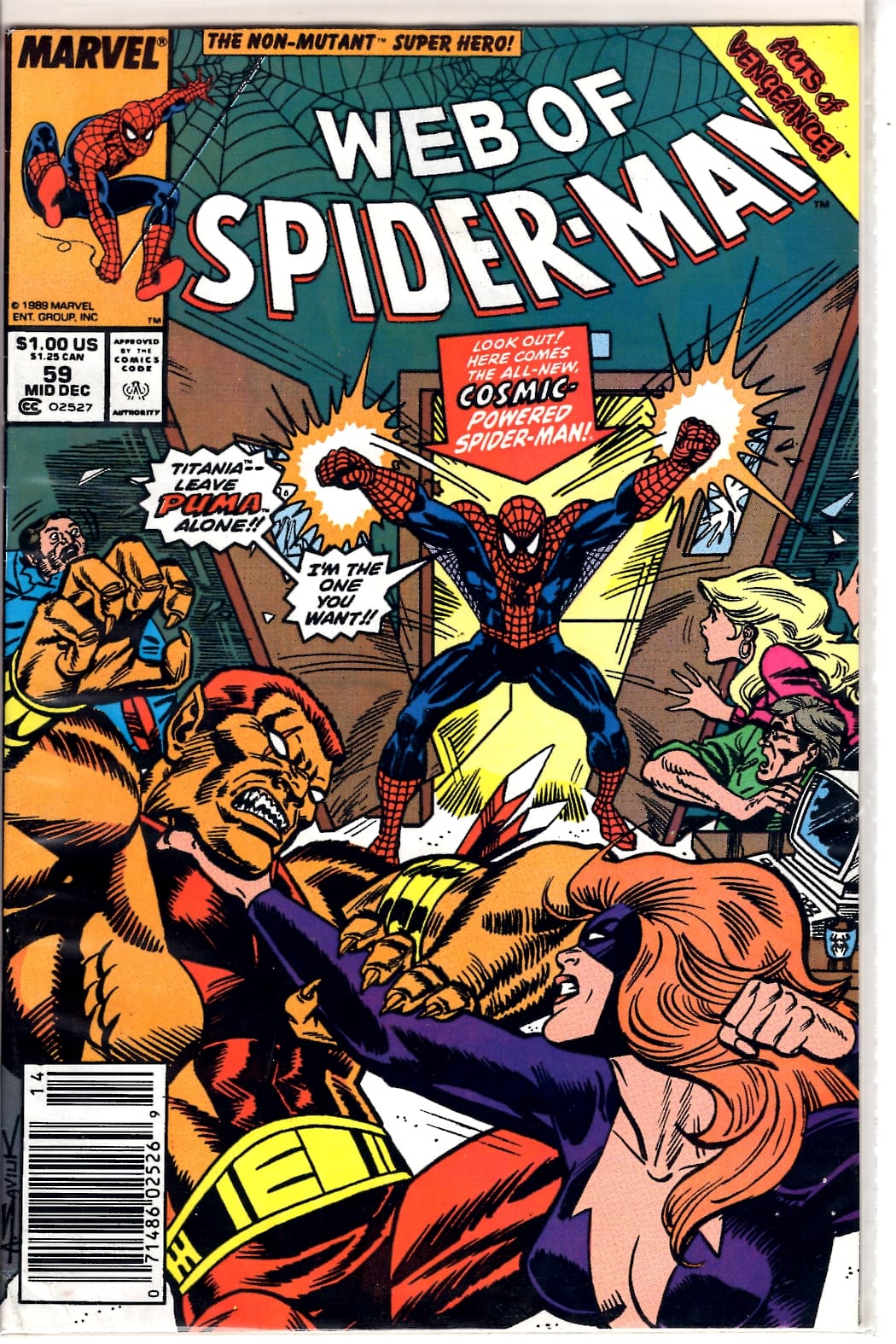 Marvel Comics Web of Spider-Man #59 [FN]