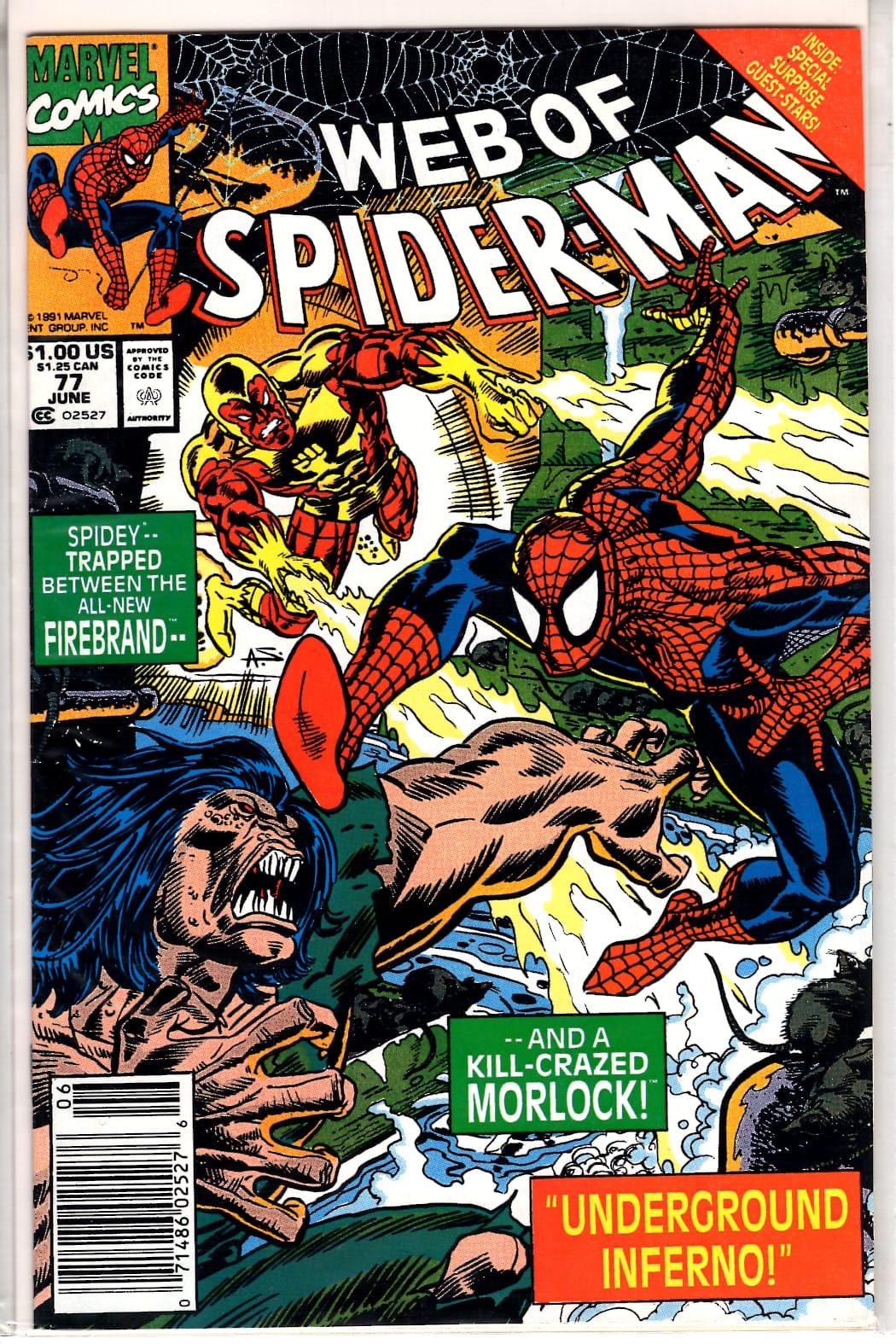 Marvel Comics Web of Spider-Man #77 [FINE]