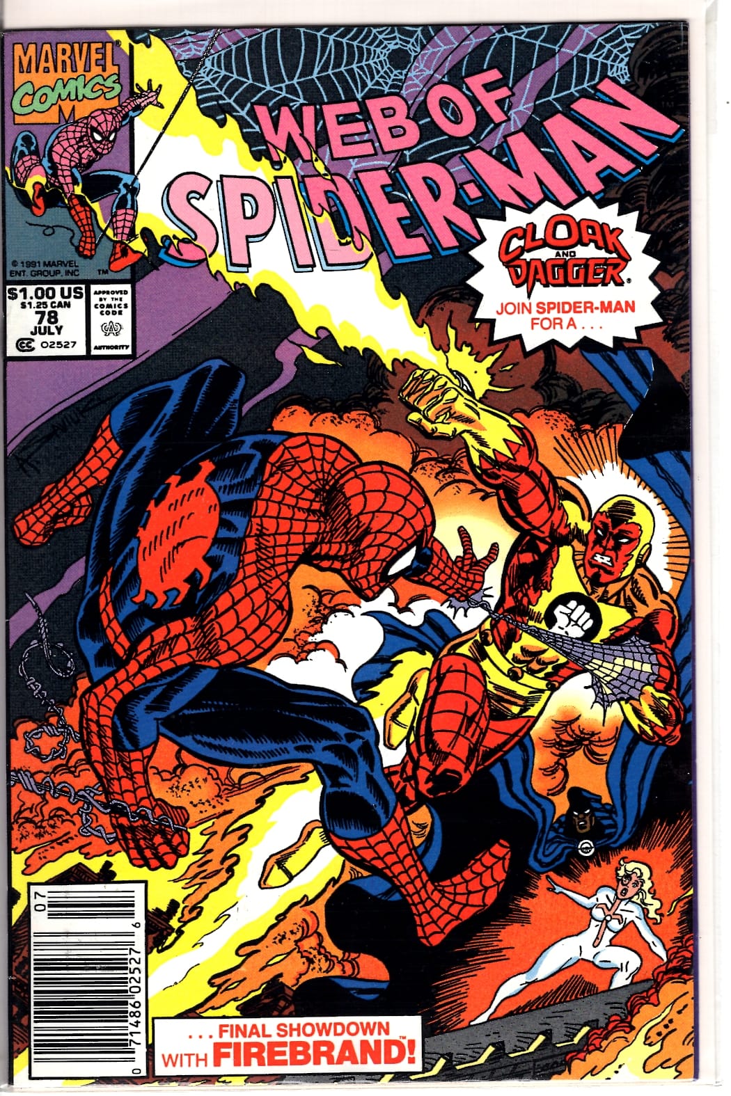 Marvel Comics Web of Spider-Man #78 [FINE]