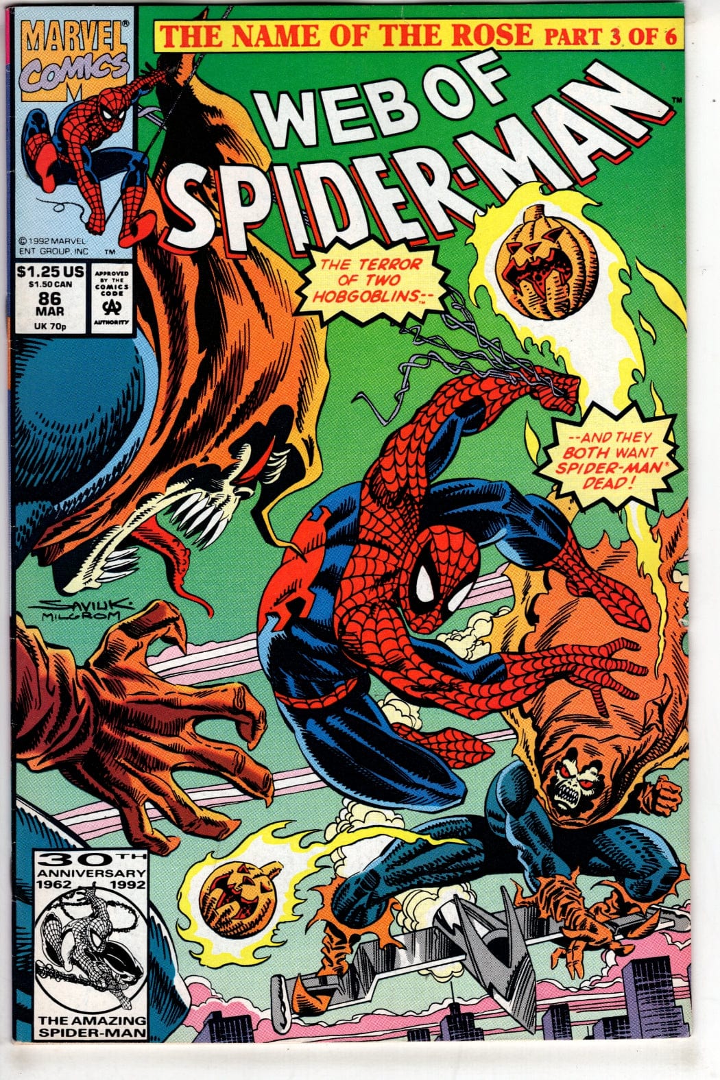 Marvel Comics Web of Spider-Man #86