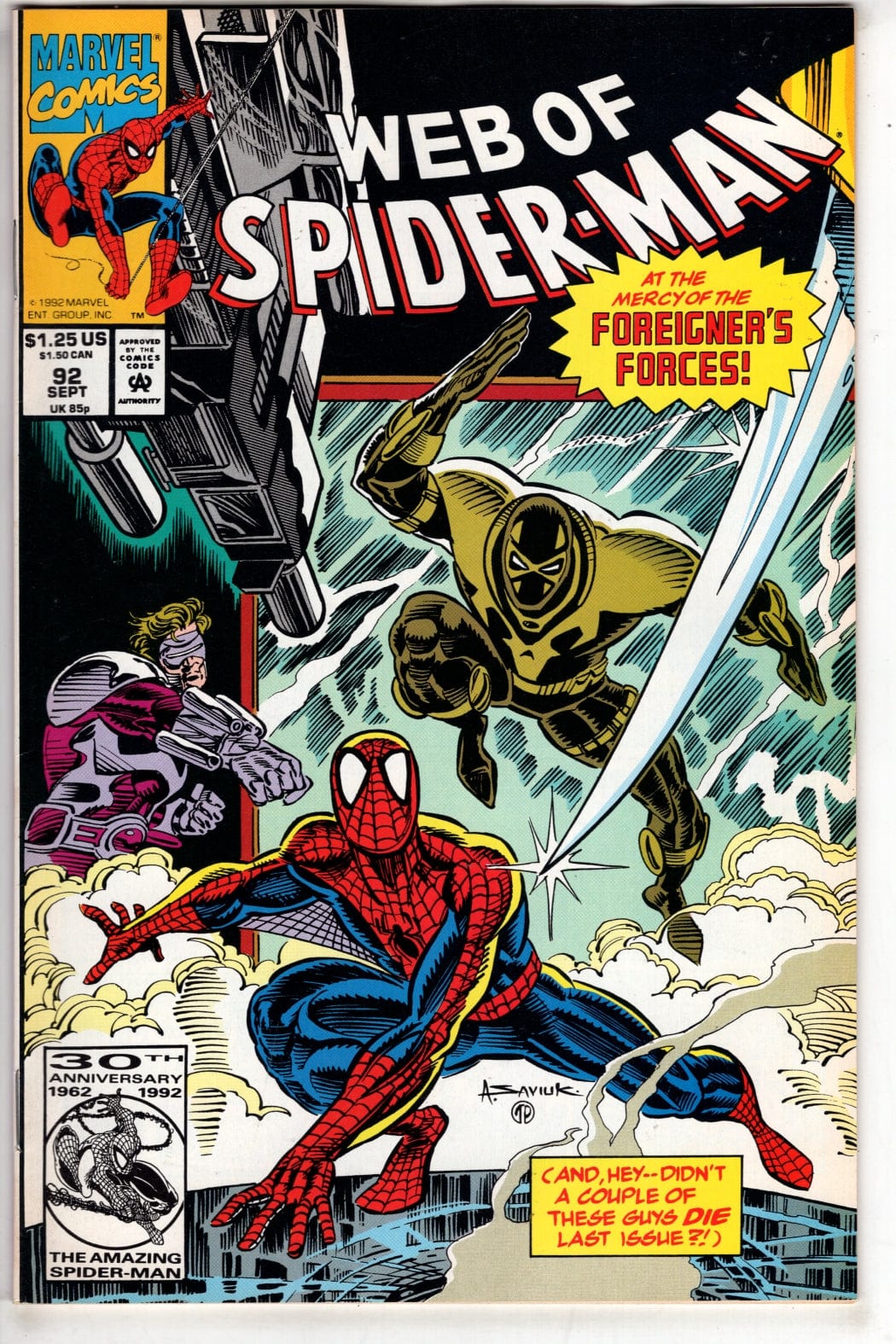 Marvel Comics Web of Spider-Man #92