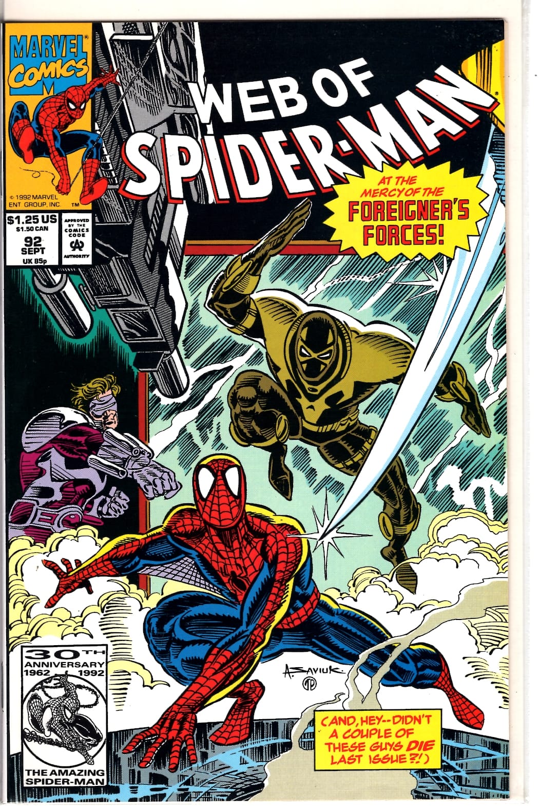 Marvel Comics Web of Spider-Man #92 [FINE]