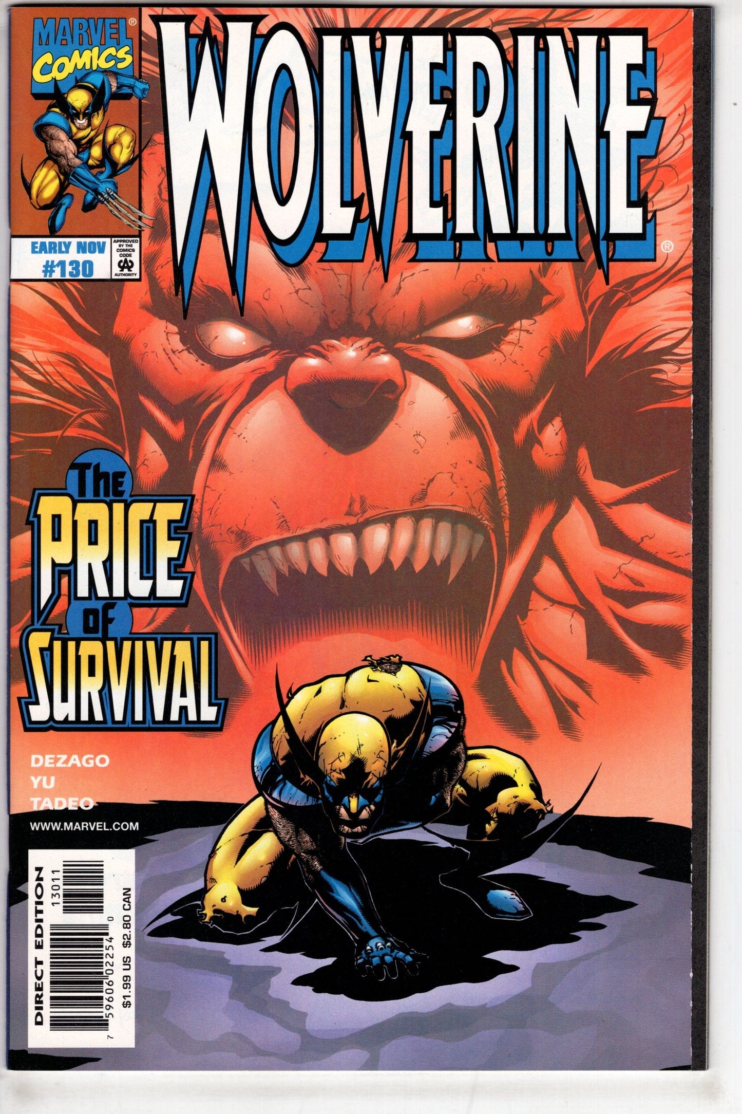MARVEL Comics Wolverine (1988 series) #130 [Direct Edition]