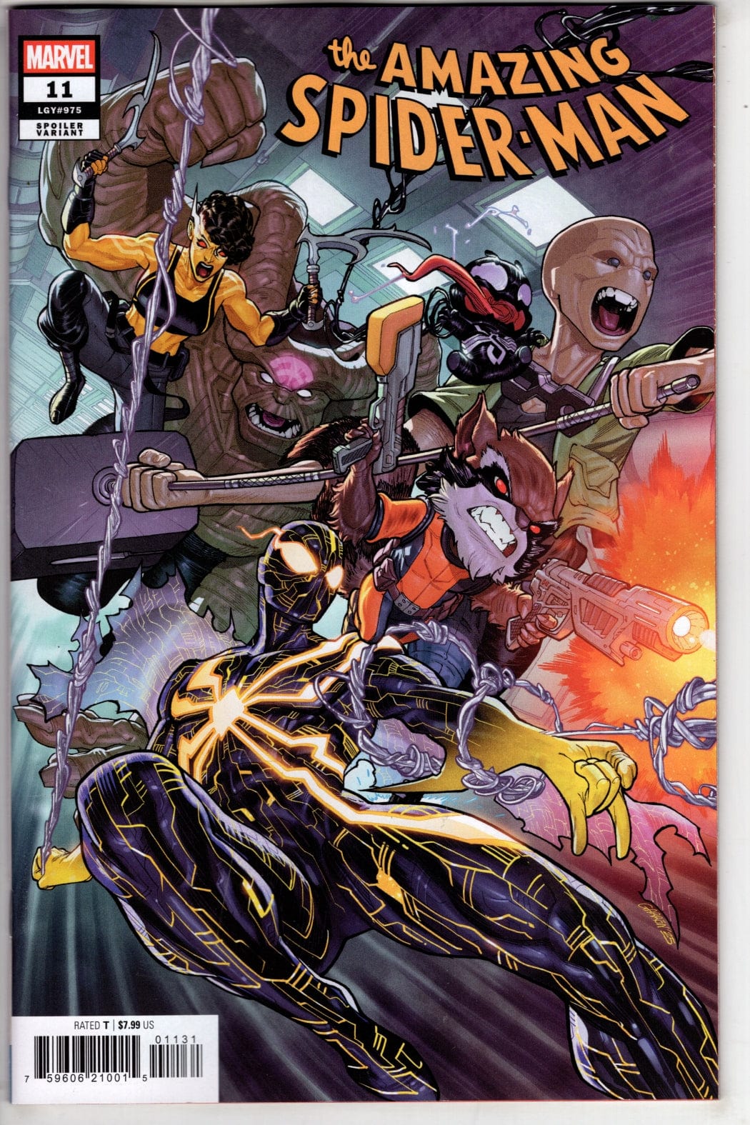 Marvel NEW LAST WEEK AMAZING SPIDER-MAN #11 JAVIER GARRON SPOILER VARIANT