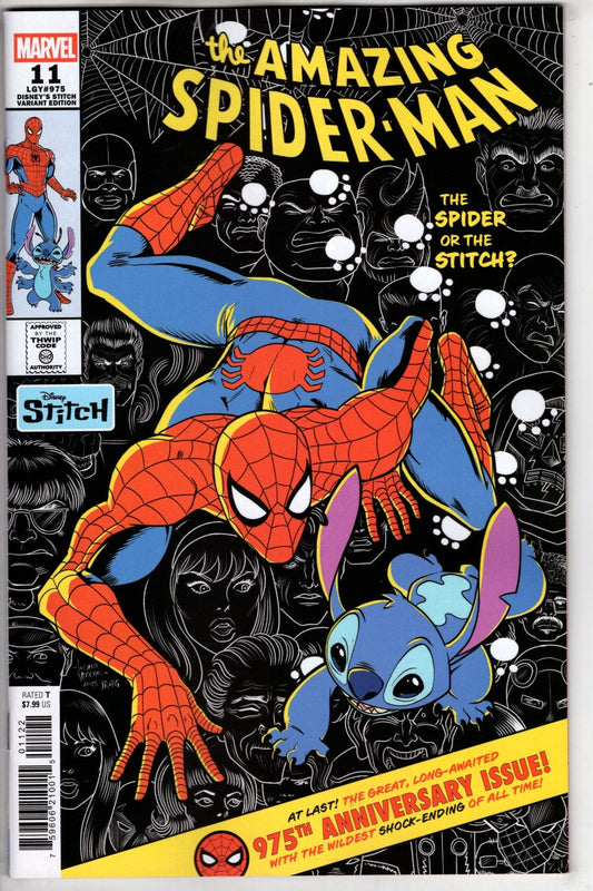 Marvel NEW LAST WEEK AMAZING SPIDER-MAN #11 LUCIANO VECCHIO DISNEY STITCH VARIANT