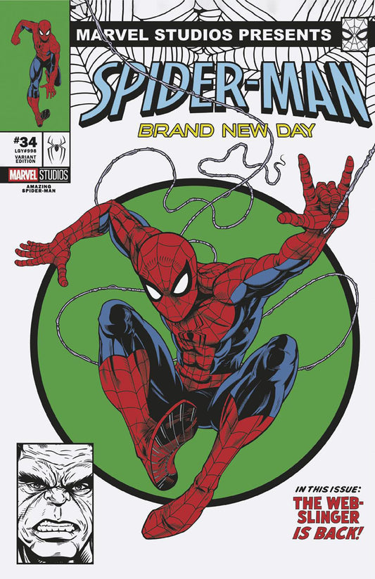 Marvel NEW LAST WEEK AMAZING SPIDER-MAN #34 ADAM STAFFORD SPIDER-MAN: BRAND NEW DAY MARVEL STUDIOS VARIANT (VF/NM)
