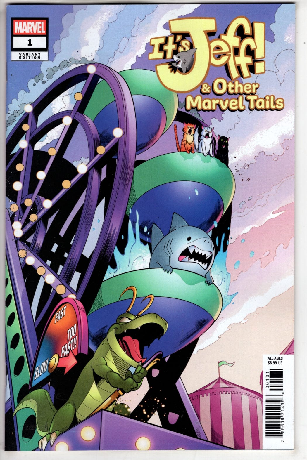 Marvel NEW LAST WEEK IT'S JEFF & OTHER MARVEL TAILS #1 BOB QUINN VARIANT