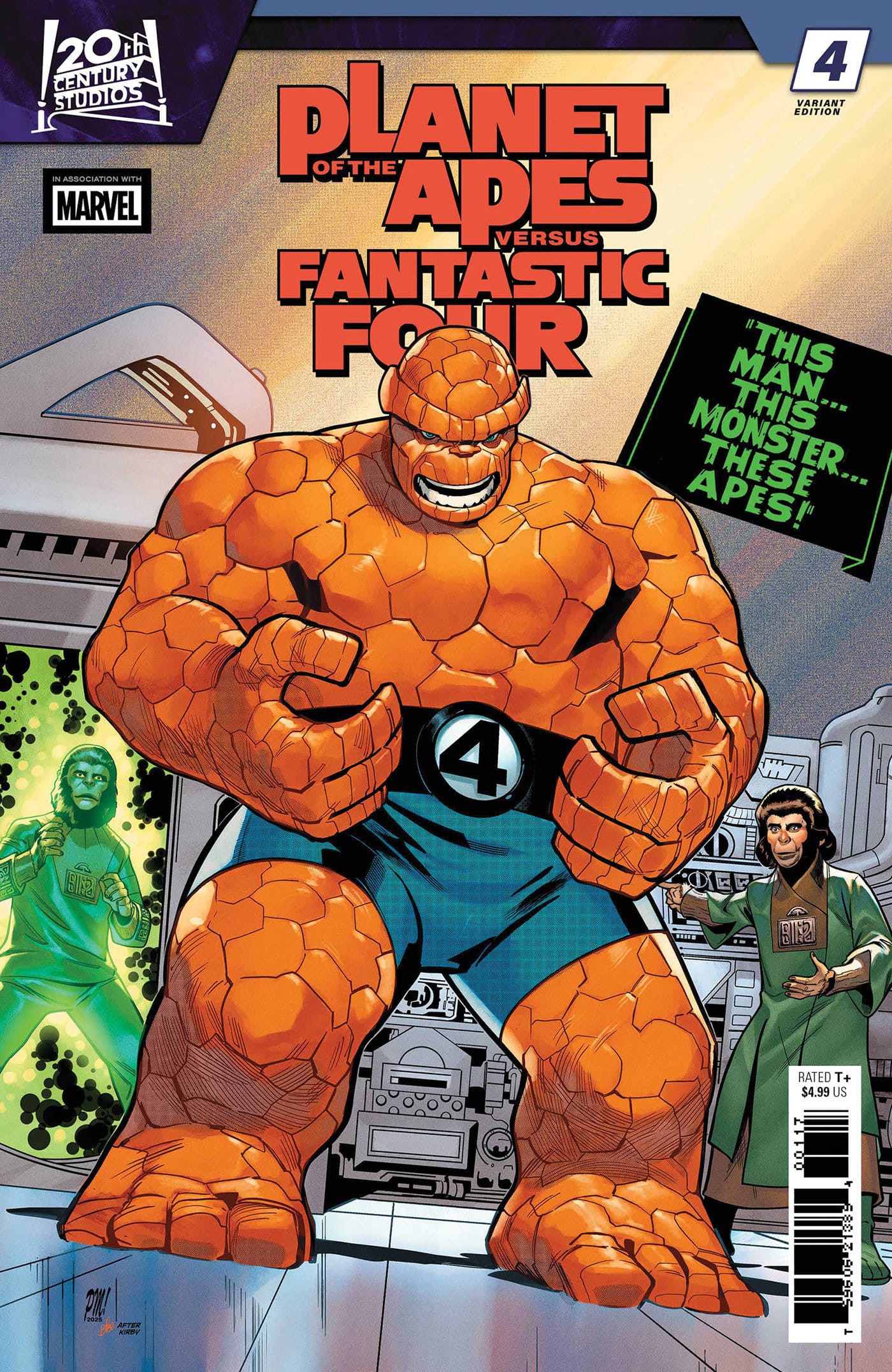 Marvel NEW NEXT WEEK PLANET OF THE APES VS. FANTASTIC FOUR #4 PACO MEDINA HOMAGE VARIANT (VF/NM)