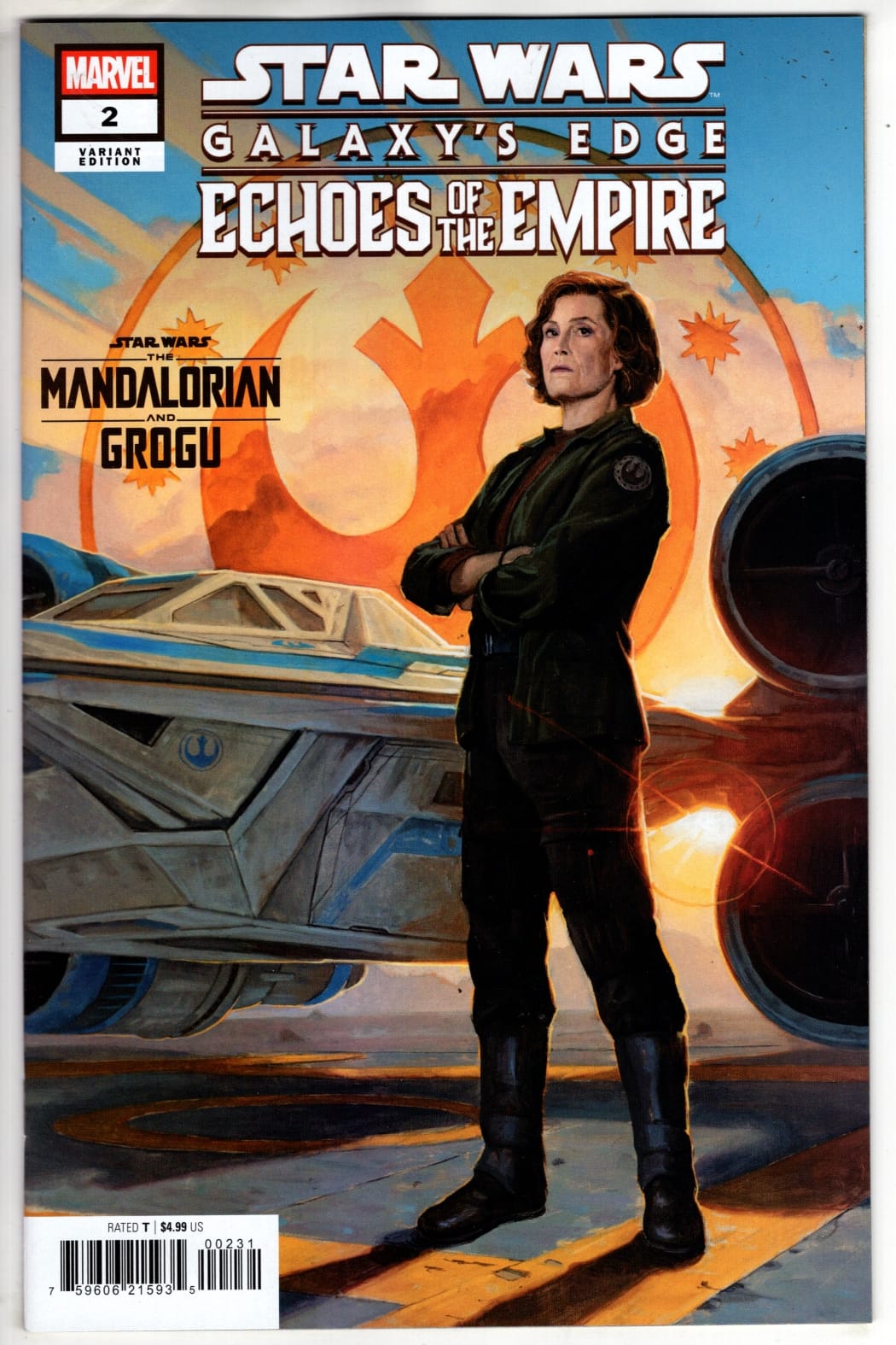 Marvel NEW NEXT WEEK STAR WARS: GALAXY'S EDGE - ECHOES OF THE EMPIRE #2 E.M. GIST MANDALORIAN & GROGU VARIANT (VF/NM)