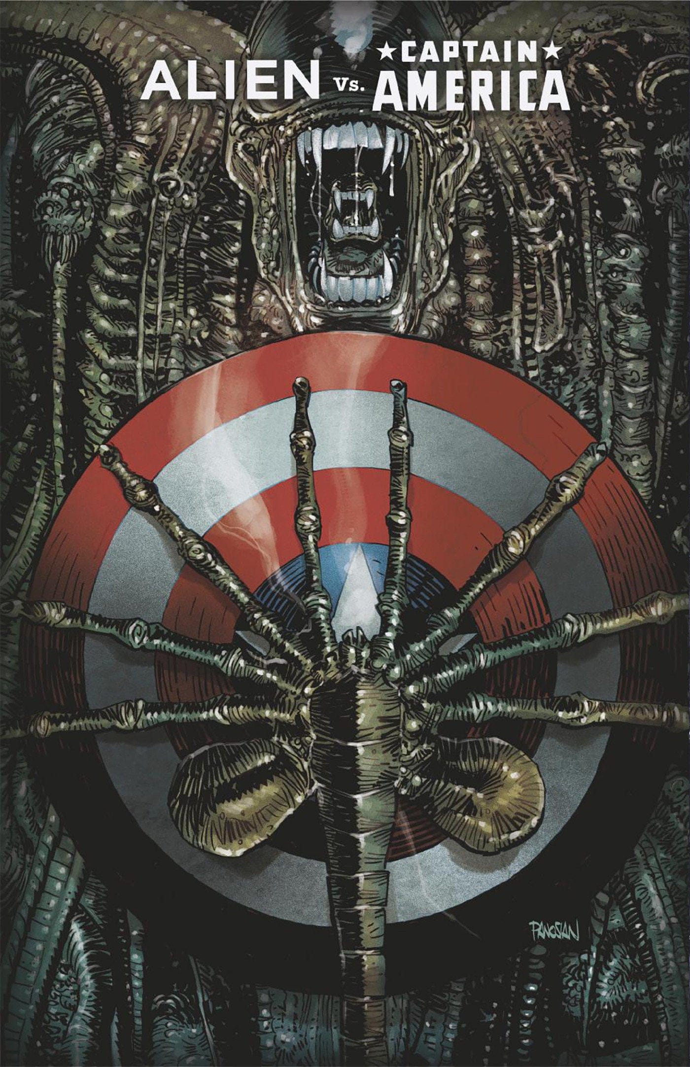 Marvel NEW THIS WEEK ALIEN VS. CAPTAIN AMERICA #1 DAN PANOSIAN FOIL VARIANT