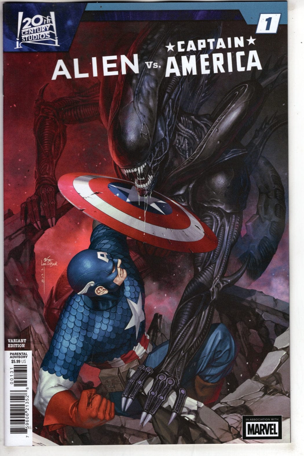 Marvel NEW THIS WEEK ALIEN VS. CAPTAIN AMERICA #1 INHYUK LEE VARIANT