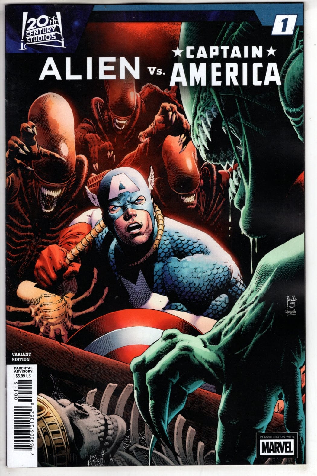 Marvel NEW THIS WEEK ALIEN VS. CAPTAIN AMERICA #1 PAULO SIQUEIRA VARIANT [VF/NM]