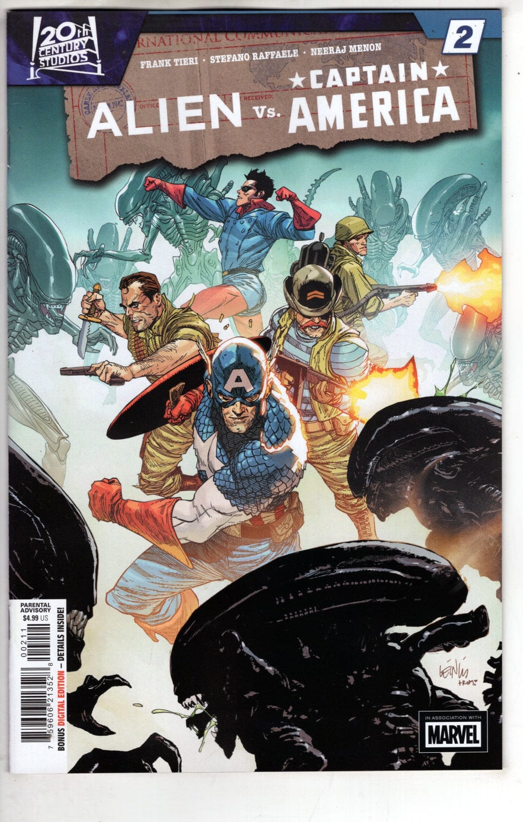 Marvel NEW THIS WEEK ALIEN VS. CAPTAIN AMERICA #2 CVR A