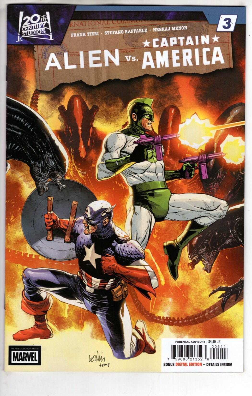 Marvel NEW THIS WEEK ALIEN VS. CAPTAIN AMERICA #3 (VF/NM)