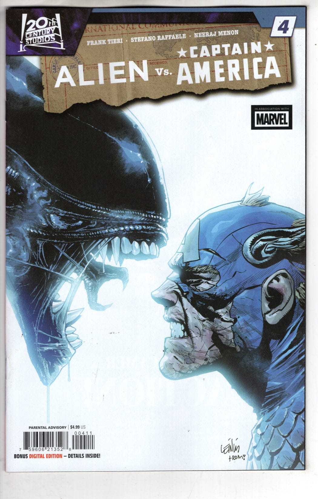 Marvel NEW THIS WEEK ALIEN VS. CAPTAIN AMERICA #4 (VF/NM)