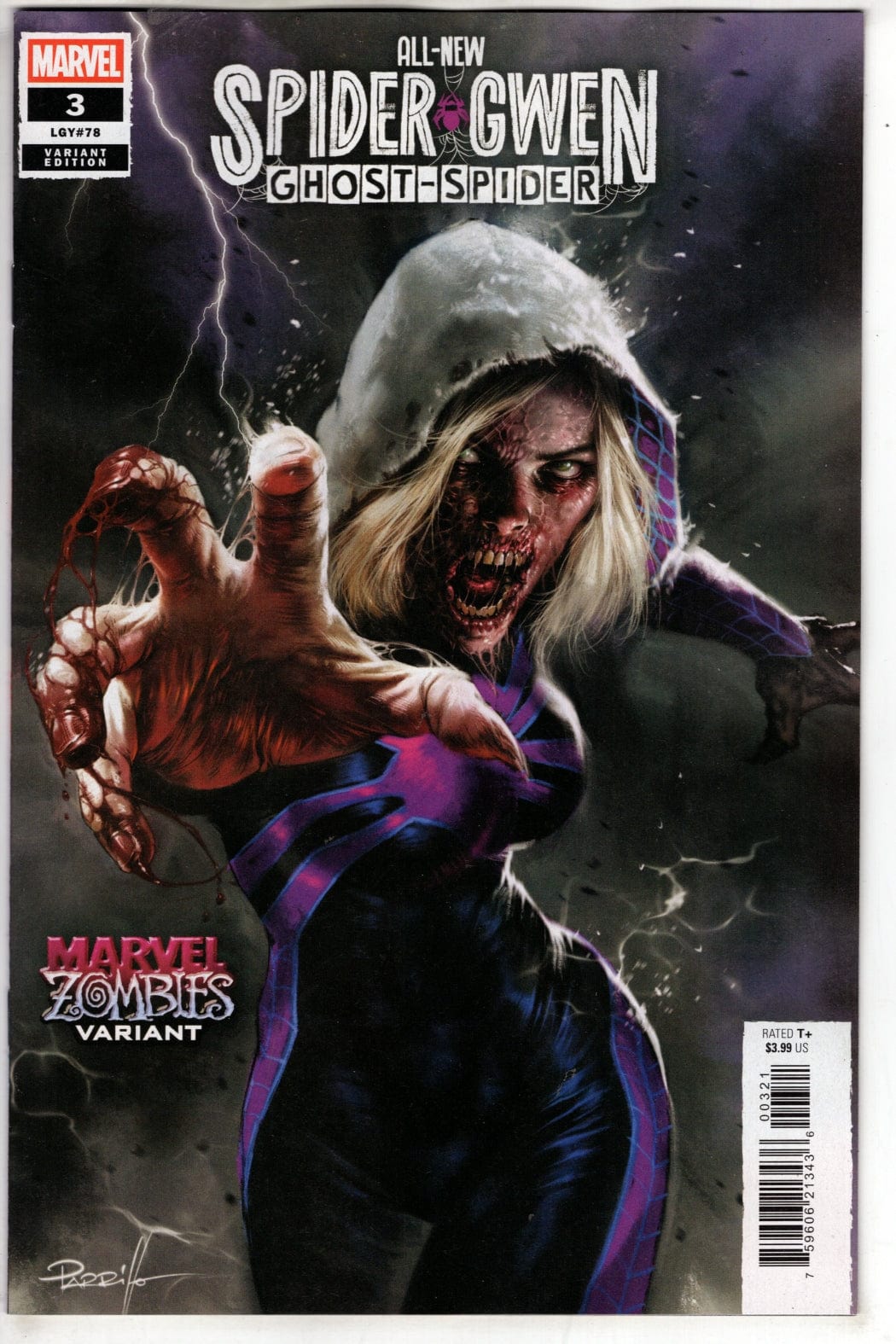 Marvel NEW THIS WEEK ALL-NEW SPIDER-GWEN: THE GHOST-SPIDER #3 LUCIO PARRILLO MARVEL ZOMBIES VARIANT