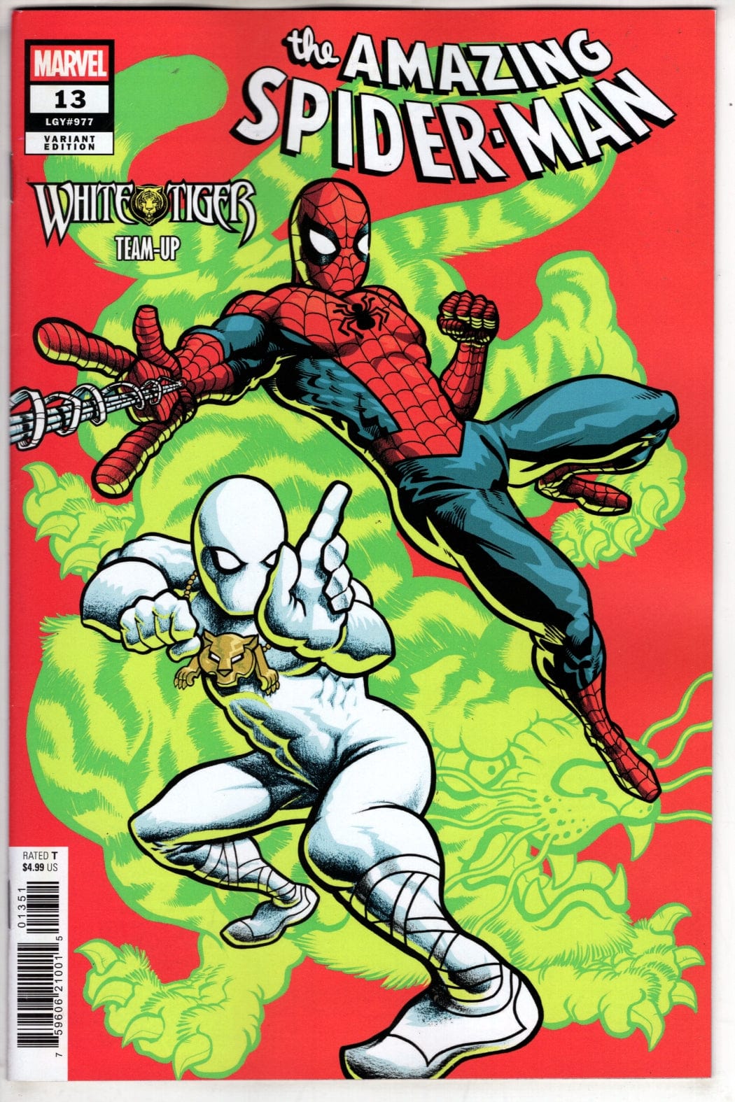 Marvel NEW THIS WEEK AMAZING SPIDER-MAN #13 J. GONZO WHITE TIGER TEAM-UP VARIANT