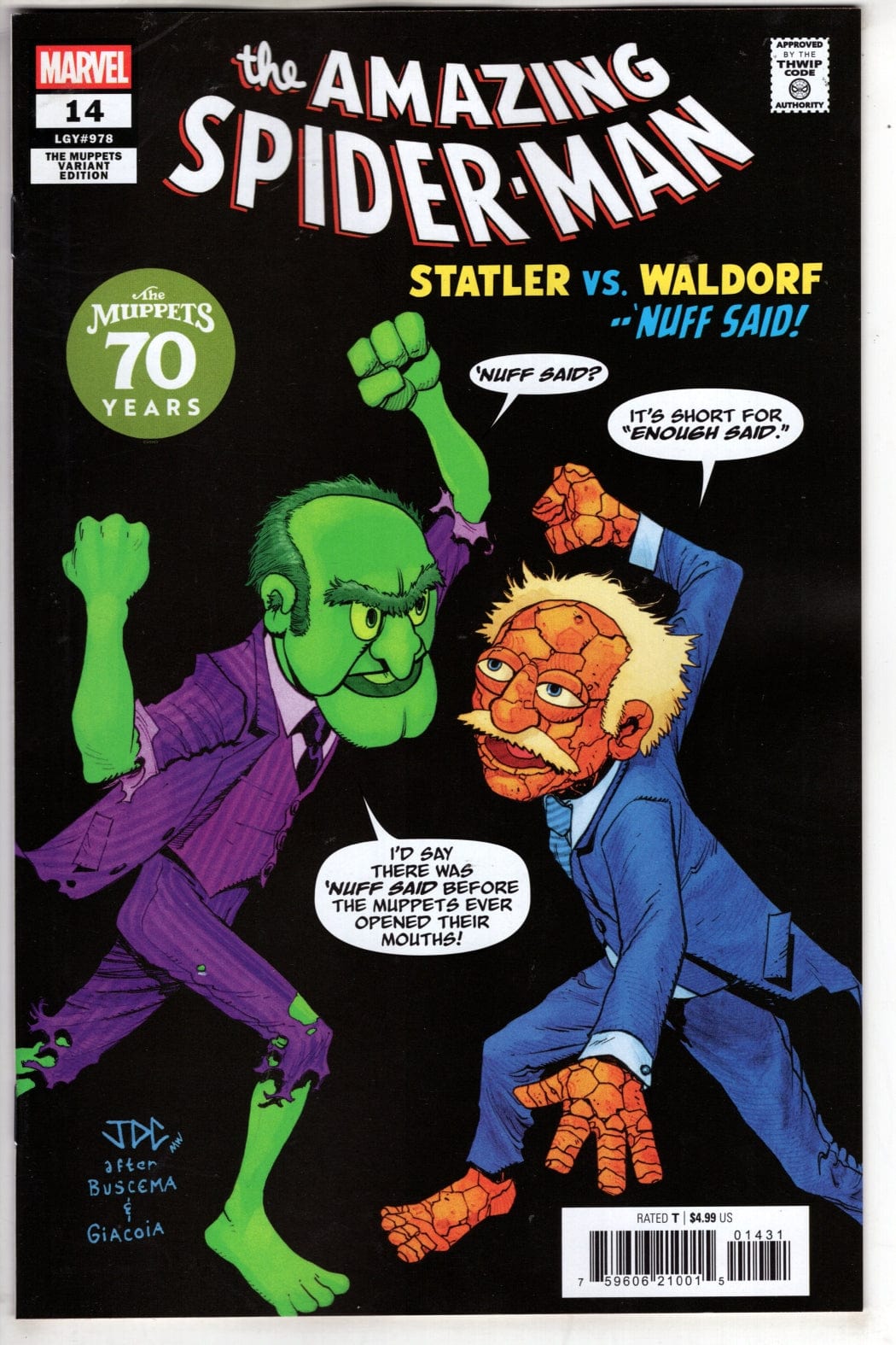 Marvel NEW THIS WEEK AMAZING SPIDER-MAN #14 JOSHUA CASSARA MUPPETS VARIANT