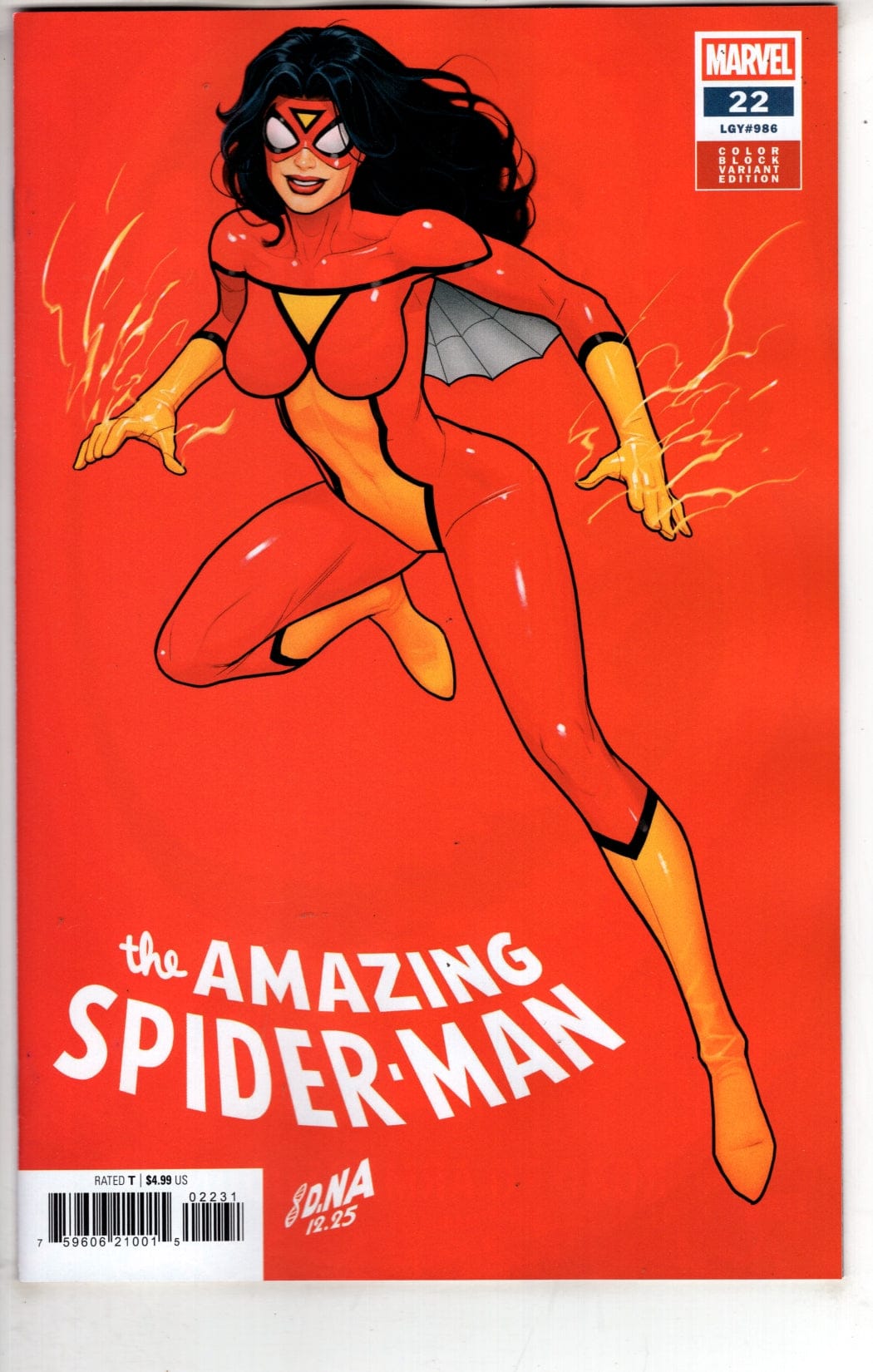 Marvel NEW THIS WEEK AMAZING SPIDER-MAN #22 DAVID NAKAYAMA COLOR BLOCK RED VARIANT (VF/NM)