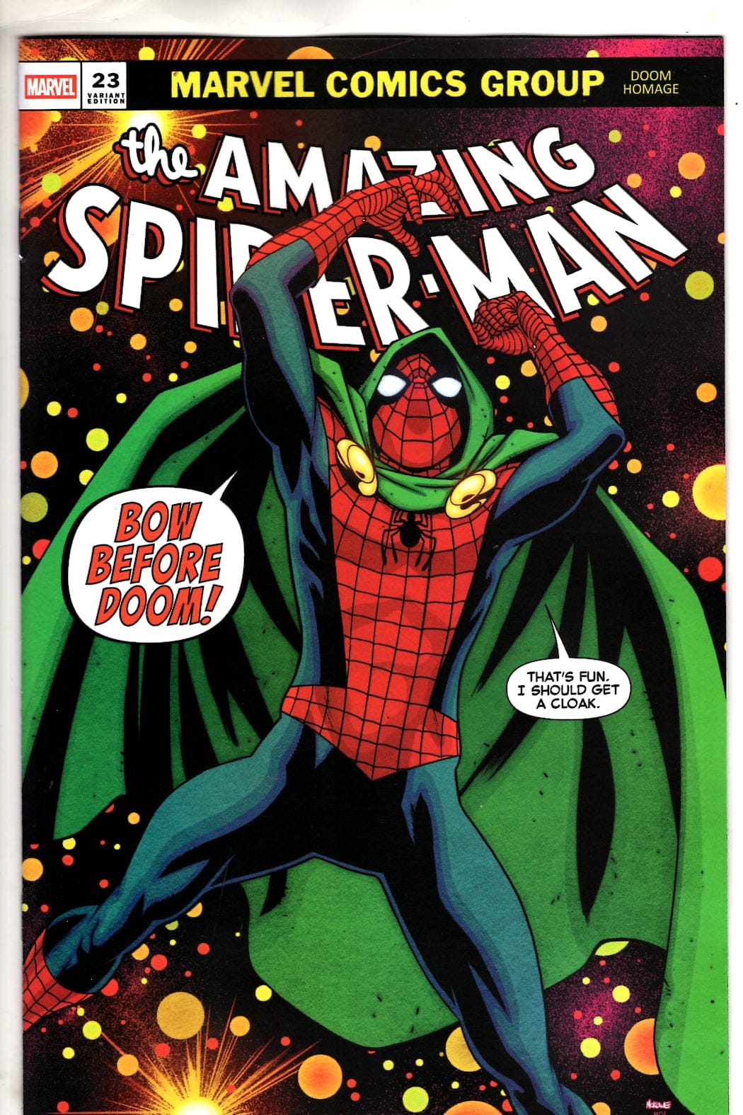 Marvel NEW THIS WEEK AMAZING SPIDER-MAN #23 MIKE MCKONE DOOM HOMAGE VARIANT [DS] (VF/NM)