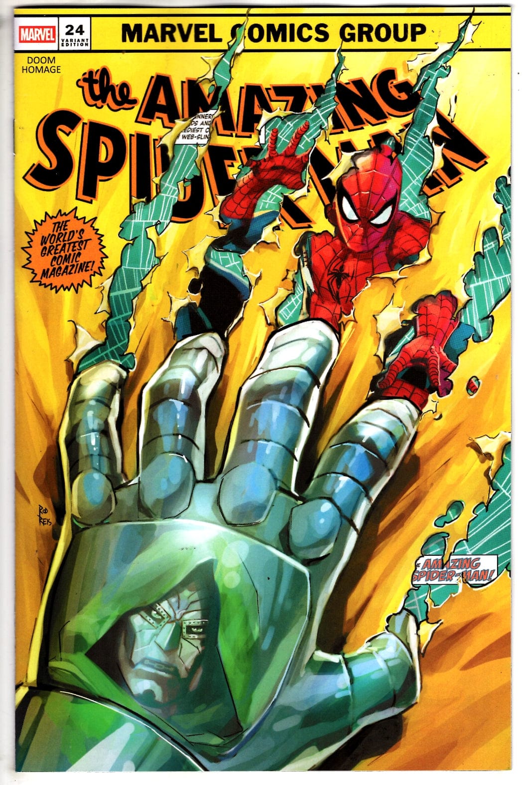 Marvel NEW THIS WEEK AMAZING SPIDER-MAN #24 ROD REIS DOOM HOMAGE VARIANT [DS] (VF/NM)