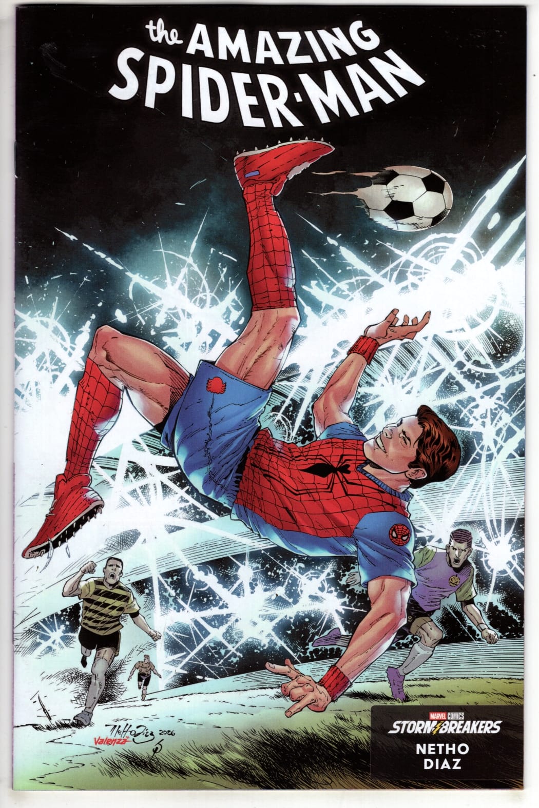 Marvel NEW THIS WEEK AMAZING SPIDER-MAN #30 NETHO DIAZ MARVEL SOCCER VARIANT (VF/NM)