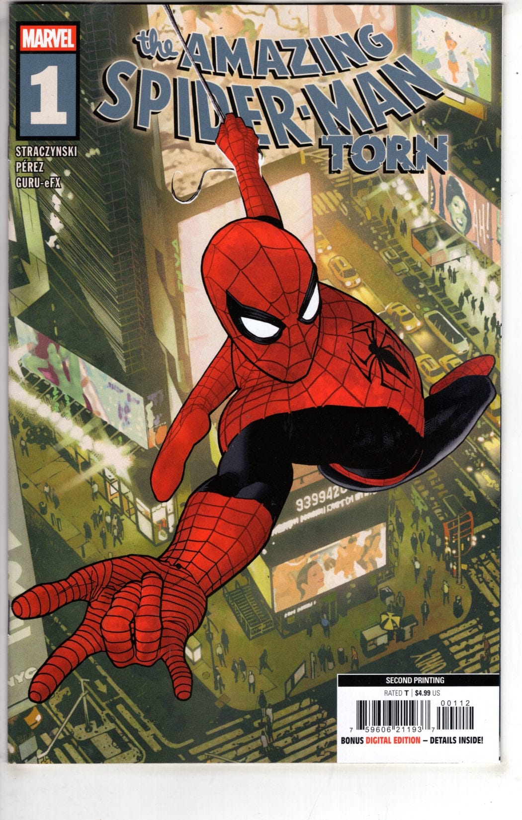 Marvel NEW THIS WEEK AMAZING SPIDER-MAN: TORN #1 ADAM HUGHES 2ND PRINTING VARIANT