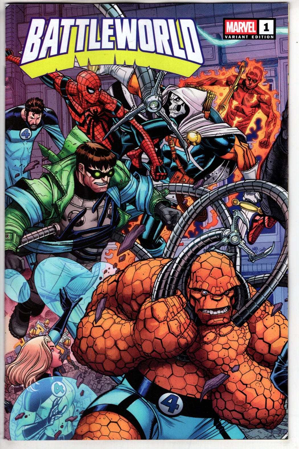 Marvel NEW THIS WEEK BATTLEWORLD #1 NICK BRADSHAW 5-PART WRAPAROUND CONNECTING VARIANT A