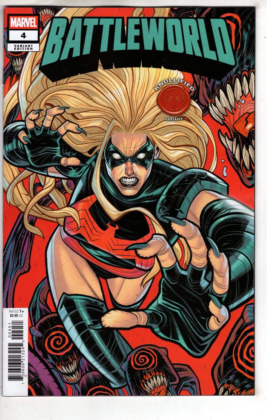 Marvel NEW THIS WEEK BATTLEWORLD #4 ELIZABETH TORQUE KNULLIFIED VARIANT